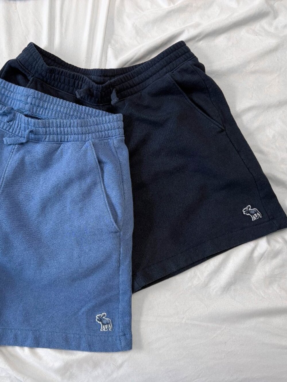 abercrombie kids above the knee fleece shorts